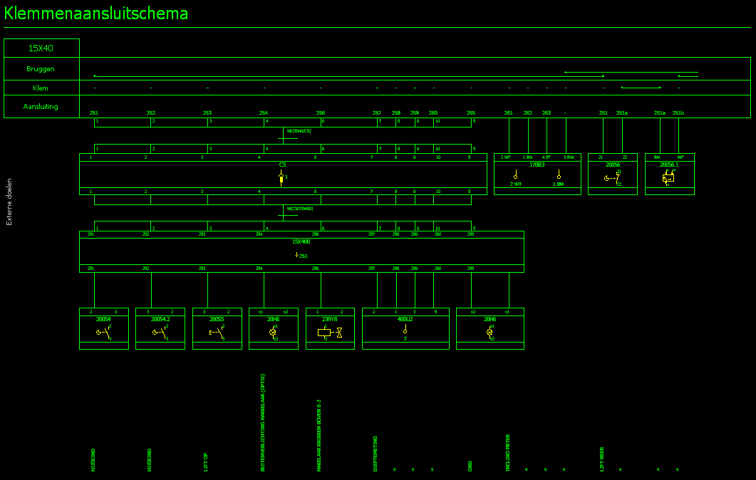Klemmenaansluitschema